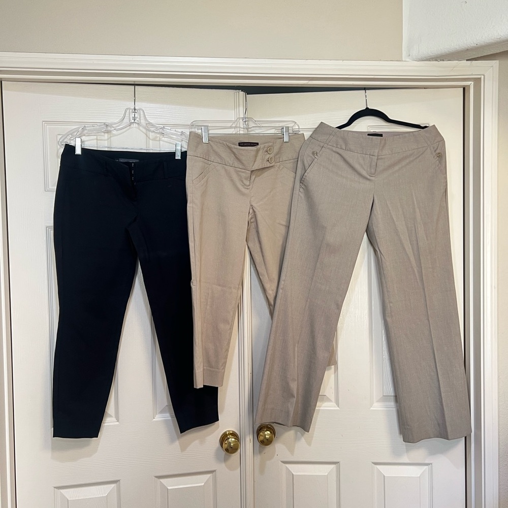 3‎ Pairs Of The Limited Women’s Dress & Chino Pants Tan & Grey Stretch Size 4